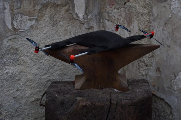 Luftkraft Technologies - TC-Falke, side front view on anvil